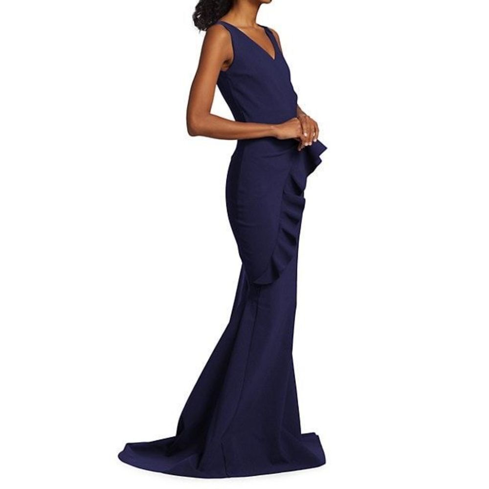 Chiara Boni La Petite Robe Keke Ruffled Jersey Gown US 8 $1095 - Picture 4 of 7